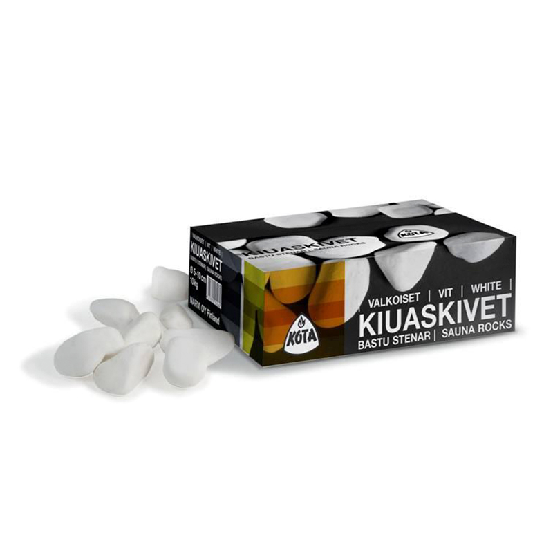 Saunasteine - Rund, weiß,  5 -10cm, 10kg
