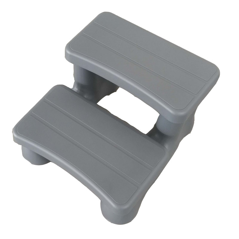 2-stufige Treppe für Außenwhirlpool, grau