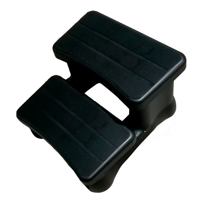 2-stufige Treppe für Außenwhirlpool, schwarz